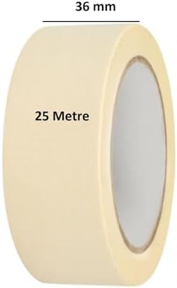 tify 2 Adet Maskeleme Bandı Boya Bandı 36mm X 25m Kağıt Bant - Görsel 2