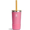 Hydro Flask Kids 12 Oz Tumbler with Lid and Straw for School - Insulated Stainless Steel in Dahlia Pink