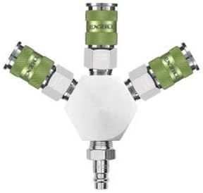 Legacy Manufacturing A86666FZ Flexzilla Pro High Flow 3-way Air Compressor Fittings Manifold
