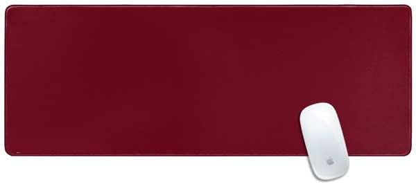 Skinit Large Gaming Mouse Pad - Burgundy Solid Design with Stitched Edges, Waterproof, Non-Slip Rubber Base, Desk Mat for Keyboard & Mouse, 31.5" x 11.8" inches