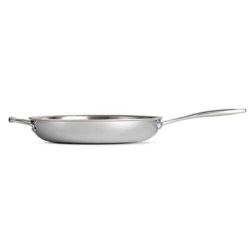 image for Tramontina Tri-Ply Clad Stainless Steel 12-Inch Large Frying Pan with 