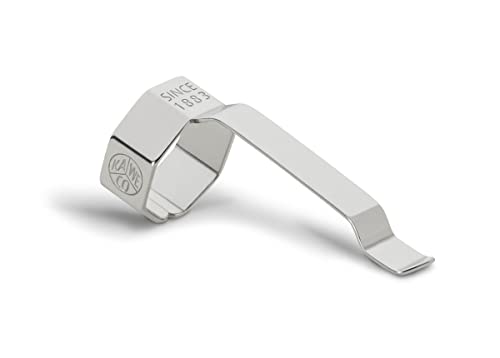 Kaweco Clipe para caneta-tinteiro e caneta Perkeo, acessório clássico e bonito, com logótipo discreto para fixar a caneta, resistente a riscos e aço inoxidável, prateado