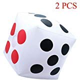 Timoo Jumbo Dice 2 PCS Inflatable Dice 13'' Giant Dice for Game Pool Toy Party Favor