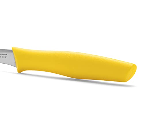 ARCOS Nóż do obierania dzioba ptaka, 5 cm, stal nierdzewna, profesjonalny nóż kuchenny do cięcia, odrywania i czyszczenia żywności. Ergonomiczny żółty uchwyt z polipropylenu, seria Nova