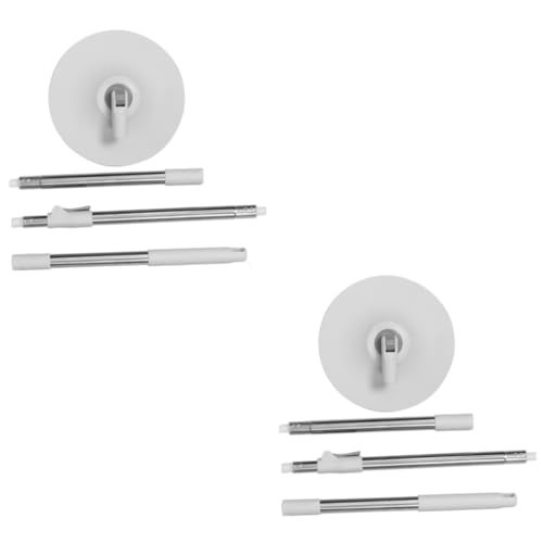 GLEAVI 2pcs Disc Mop Round Mirror 360° Round Mop Stick