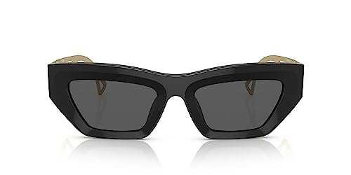 Versace VE 4432U GB1/87 Black/Gold Plastic Fashion Sunglasses Grey Lens4
