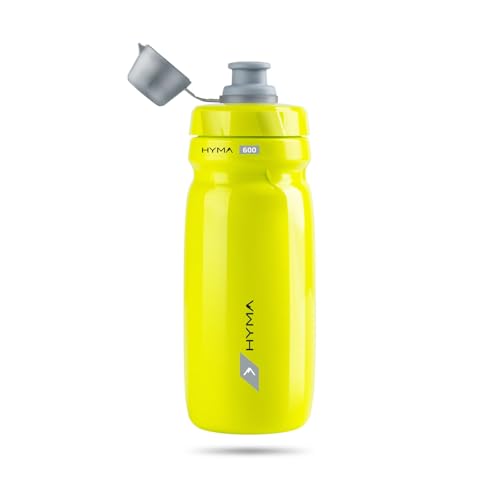 R1 Raceone Botella de bicicleta HYMA con carcasa de 600 cc, color lima, fabricada en Italia