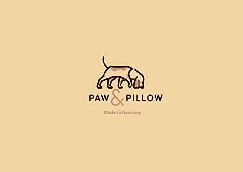 paw & pillow Hundematte für Auto, Indoor & Outdoor - Hundedecke kratz und Kochfest bis 95° Grad, Größe L - Liegefläche 70x100 cm in Grau Made in Germany