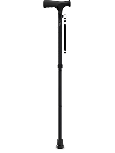 Honeybull Walking Cane | Single Tip Canes For Men & Women, Foldable, Adjustable, Heavy Duty Up To 250 Pounds, With Travel Bag, Walking Canes For Seniors (Black) #TOP10