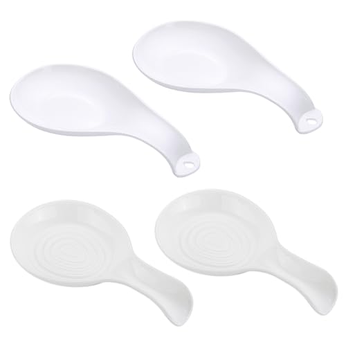 UOPJDD 4 Pezzi Cuscinetti A Cucchiaio di Plastica, Portapacchi per Cucchiai, Forniture per La Cucina, Accessori per Cucinare, Stoviglie Durevoli.