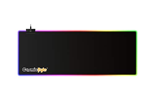 Image of Cosmic Byte Meteoroid RGB Laptop Cooling Pad with 6 Fan Upto 17 inch laptops (Black /Blue) & HyperGiant Speed Type Gaming Mousepad, 900mm x 450mm x 4mm E