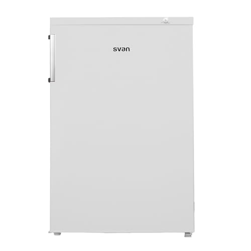 Svan Congelador vertical Blanco SCV855501E. Capacidad 85 Litros, Puerta Reversible, Bajo nivel Sonoro, Eficiencia Energética Clase E
