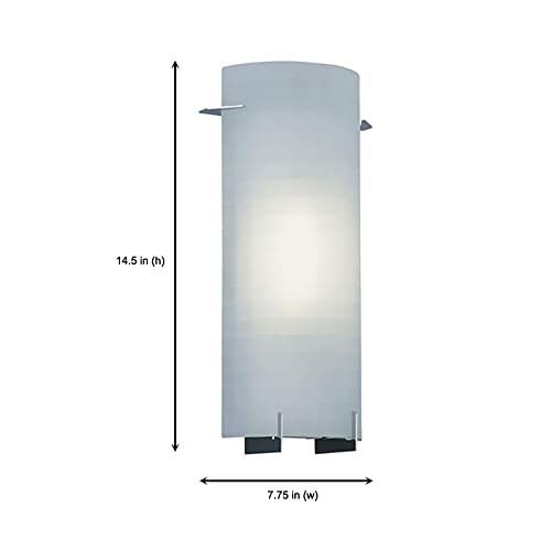 Image of DESIGNERS FOUNTAIN Moderne Wall Sconce Light, 14.5 Inch Lighting Fixture for Bedroom, Bathroom and Entryway, Chrome, 6041-CH