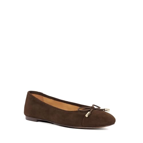 Dune London Ladies Highest Toe Cap Ballet Pump Size UK 7 Suede Ballet Pumps Brown