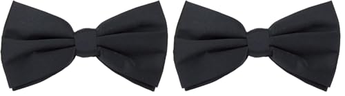 Brybelly Formal Black Casino and Poker Dealer Clip On Bow Tie