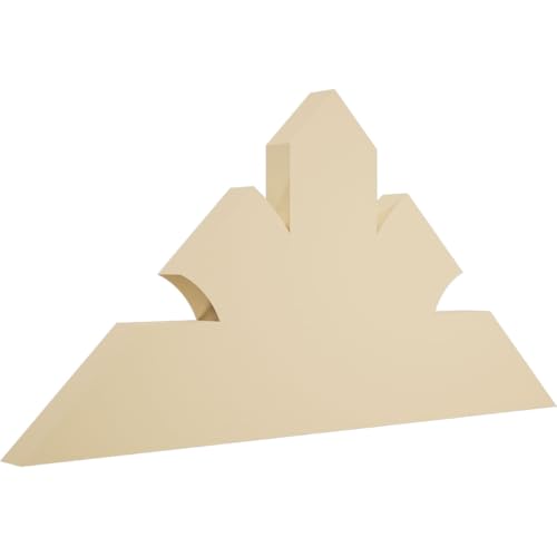 36"W x 18"H x 2"D x 6"F, 12/12 Pitch, Richland Signature Urethane Gable Bracket, Primed Tan