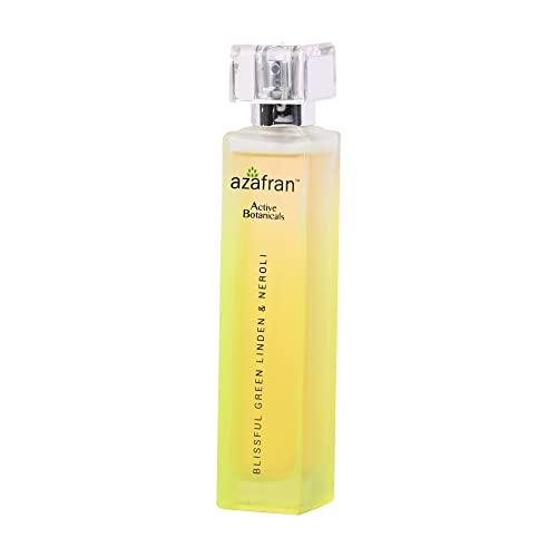 Image of Azafran Active Botanicals Fragrances | Blissful Green Linden & Neroli Scent Perfume For Men & Women | Long Lasting Fragrance | 80ml