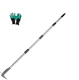 Yabound 140 cm Fugenkratzer Unkraut, Fugenkratzer mit Langem Griff, Unkrautstecher mit Gezackter Kante, Unkraut Entferner Gerät zum Entfernen von Moos & Unkraut in Plattenfugen, Mauerecken