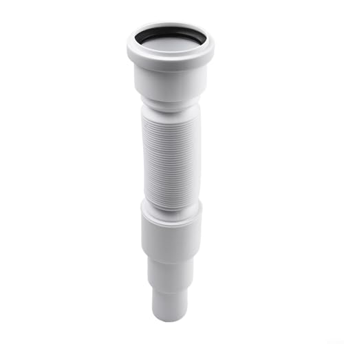 Bebykilemi - Ausziehbares Duschabflussrohr, 1 m Länge, flexibel, 50 mm Durchmesser, grau, PVC, Spülrohr, für Badezimmer- oder Badewannen-Ablauf-Installationen, für Sanitär-Zubehör