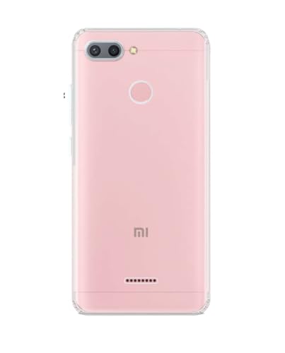 Image of COVERBLACK Soft Rubber Silicon Clear Back Cover Compatible Model for MI Redmi 6A - Transparent