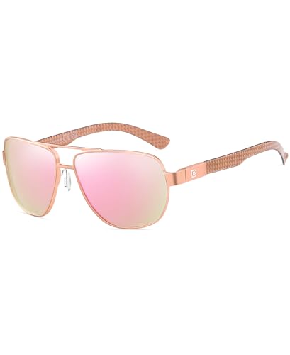 Image of DUCO Aviator Sunglasses for Men Women Carbon Fiber Polarized Sunglasses Men UV Protection for Driving Golf Fishing 3051