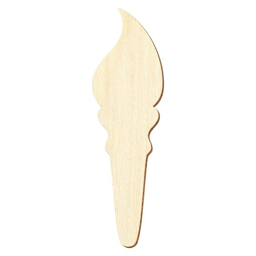 Antorcha de madera – Decoración para manualidades 3-50 cm, tamaño: 3 cm, pack con: 1 pieza