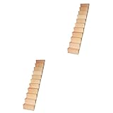 EXCEART 2 Pcs Miniature Spiral Staircase Miniatures Wood Trim Wooden Decor Tiny Wood Ladder Toy Miniature Handrail DIY Builder Craft Mini Stair Railing Wood Decor House No Armrests Bamboo