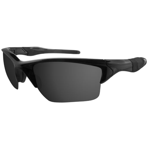 Image of Dynamix Polarized Replacement Lenses for Oakley Half Jacket 2.0 XL | Easy To Install | Fit Perfectly | Solid Black + Fire Red