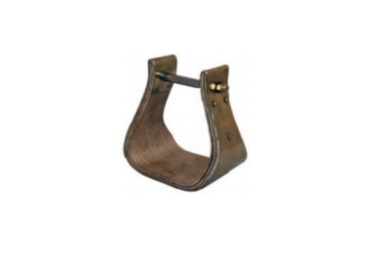 American Heritage Equine AHE X-Wide Wood Bell Western Stirrup BP Metal Wrap Body - 4” Foot