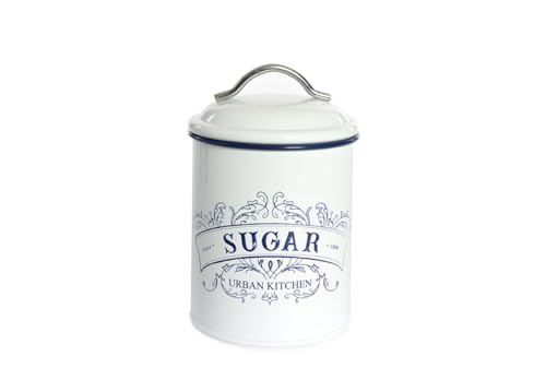 BIANCHERIAWEB Barattolo Contenitore Ermetico Scatola Alimenti Cucina con Coperchio Shabby Barattolo Zucchero
