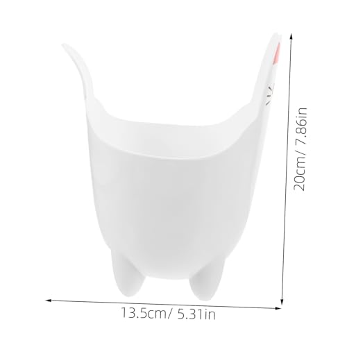Image of ULTECHNOVO Cute Cat-Shaped Trash Can for Desk Portable Desktop Garbage Bin Lightweight Wastebasket for Home Office and Bedroom for Small Items and Waste