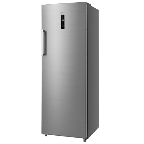 فريزر ميديا عمودي قابل للتحويل بسعة 333 لتر إجمالي و238 لتر صافي، خالي من الصقيع مع تقنية التجميد السريع، تحويل من فريزر إلى ثلاجة بزر ضغطة واحدة، تحكم إلكتروني MDRU333FEE46AE