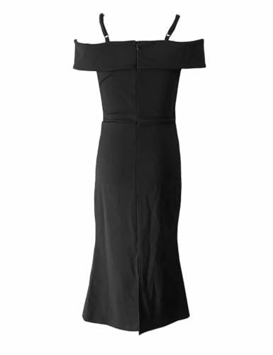 Tween Girls Cold Shoulder Princess Dresses Elegant Long Slit Fishtail Formal Dress Party Gown for Kids 8-14 Years4