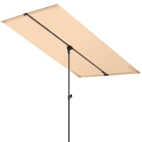 HOMSHADE 6x4ft Outdoor Balcony Umbrella, Rectangular, UV50+