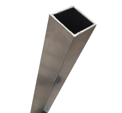 barra TUBO QUADRATO scatolato profilato in ALLUMINIO anticorodal 6060 VARIE MISURE (40x40x1,5x1000 mm)