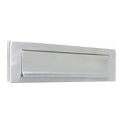 Satin Stainless Steel Gravity Letter Plate 340 X 75mm Cover