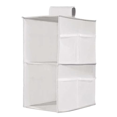 吊り下げ収納 2段 クローゼット 衣類収納 折りたたみ コンパクト 省スペース 収納ラック 吊り下げ 棚 おしゃれ クローゼット - RemarksJapan - 商品画像