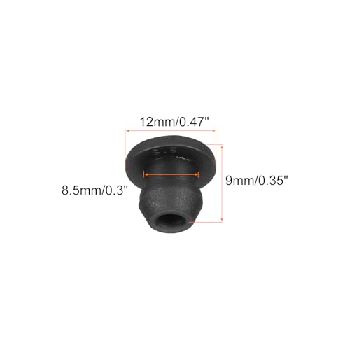 Image of Snap in Locking Hole Plugs Rubber Panel Seal Cover Drilled Silicone Caps, [for Kitchen Rubber, Waterproof Sealing Plugs] - 8.5mm /0.3in /Black /10Pcs