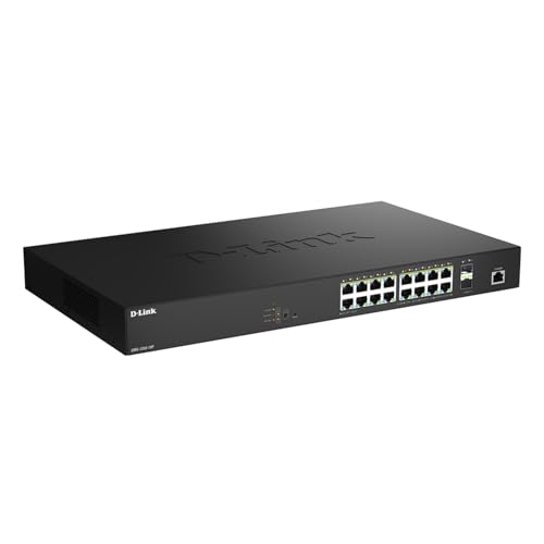 Image of D-Link 18-Port Multi-Gigabit Smart Managed PoE Switch with 2 10G SFP+ & 16 2.5G PoE Ports 370 W Power Budget 90W per Port (DMS-1250-18P)
