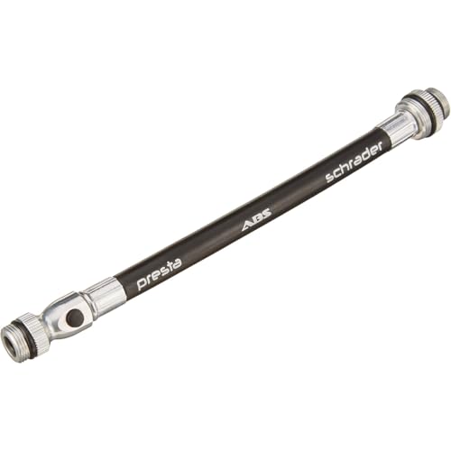 Lezyne Ventil kappen Ventilschlauch ABS Flex Hose, Schwarz/Silber, 1-RP-HOSE-V2DUAL