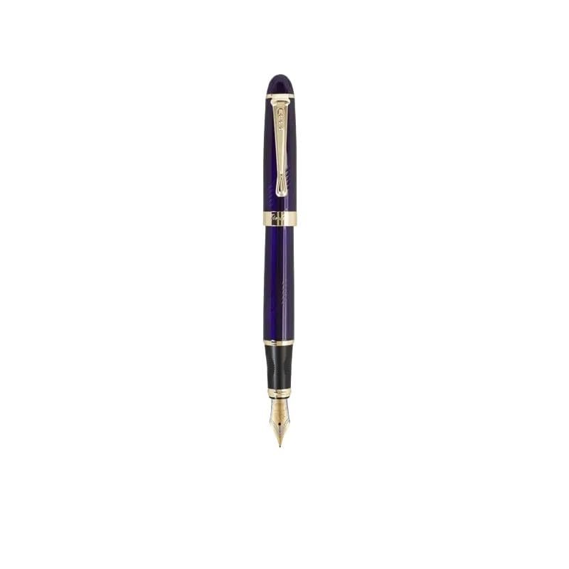 Stylo plume coffret de 18 pièces de luxe en métal bleu pour cadeau d'affaires