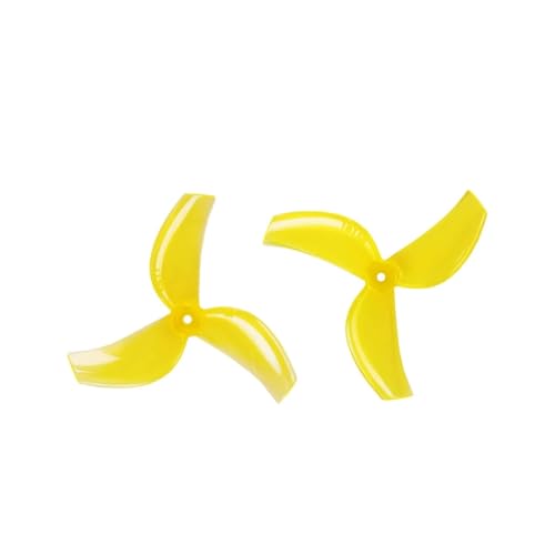 Hélice 40mm Mobula6 drone FPV tripale jaune 1611-3 pour vol d'intérieur ultra stable