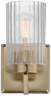 Maxim Lighting 21371CRSCH Rigata - 1 Light Wall Sconce-9 Inches Tall and 5 Inches Wide, Finish Color: Satin Champagne