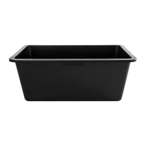 80 Litre Heavy Duty Multi Tub Bucket - 76 x 49 x 30 cm Rectangular Black Utility Container for Agriculture Gardening Equestrian Construction Livestock Water Storage & Small Ponds - Easy to Clean