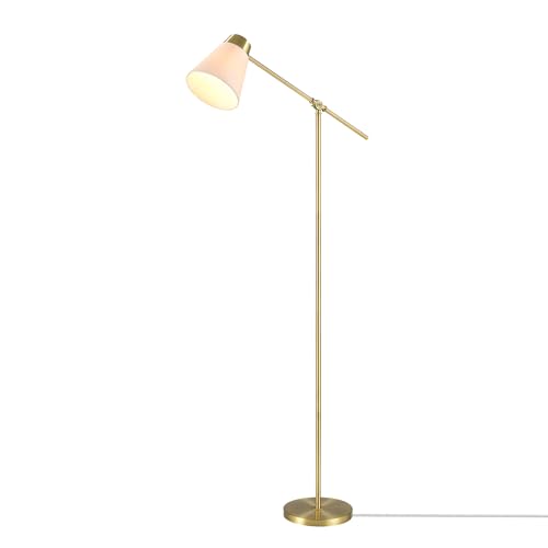 Globe Electric 69" Swing Arm Floor Lamp, Matte Brass