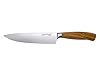 Knosp Solingen kockkniv 21 cm – olivträ, rostfri, tysk kökskniv, vass, beige, ljus #1
