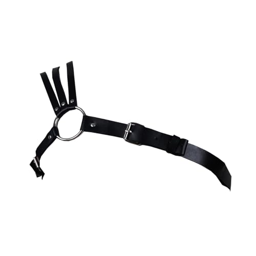 Image of Mens Body Chest Belt Harness PU Leather Supporters Adjustable Shoulder Strap Sexy Party Cosplay Costume