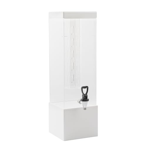 Image of Restaurantware-Bev Tek 3 Gallon Beverage Dispenser, 1 Square Drink Dispenser For Parties - With Infusion Core, Bamboo Base, Clear Acrylic Drink Dispenser With Stand, Easy-To-Use Spigot