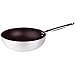 Pentole Agnelli ALSA2111WPS28 Aluminiowa antypoślizgowa profesjonalna platyna patelnia Wok 5 mm, średnica 28 cm, srebrny/czarny