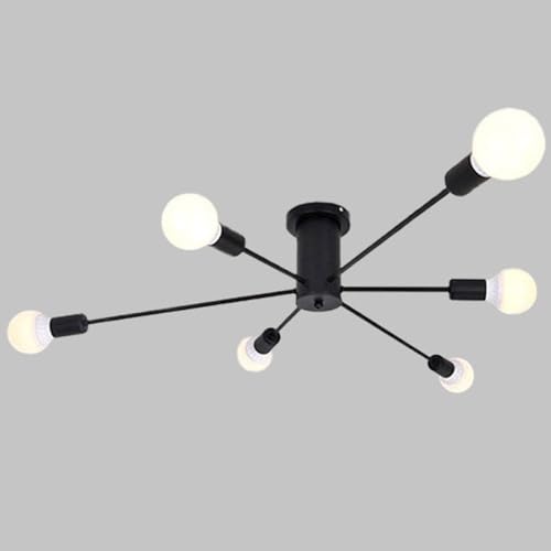 Lumières d'araignée multi-têtes suspension fer forgé salon